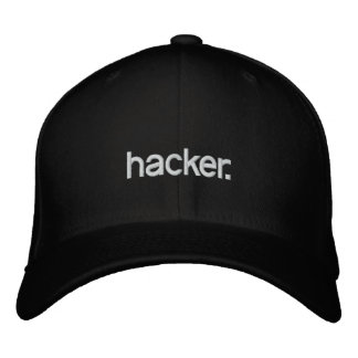 Black Hat Hacker. Bestickte Kappe
