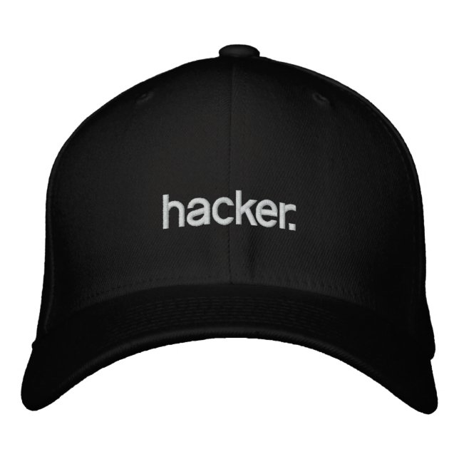 Black Hat Hacker. Bestickte Kappe (Vorderseite)