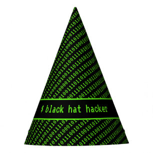 Black Hat Hacker einfachste Halloween-Tech-Kostüm Partyhütchen