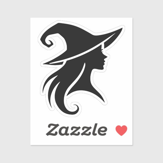 Black Hat Hexe Wiccan Hexen Halloween-Party Aufkleber (Blatt)