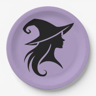 Black Hat Hexe Wiccan Hexen Halloween-Party Pappteller