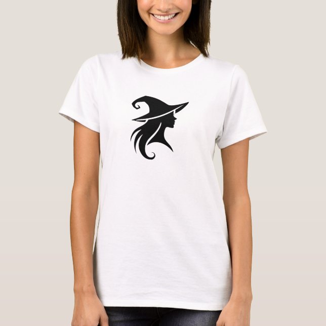 Black Hat Hexe Wiccan Hexen Halloween T-Shirt (Vorderseite)