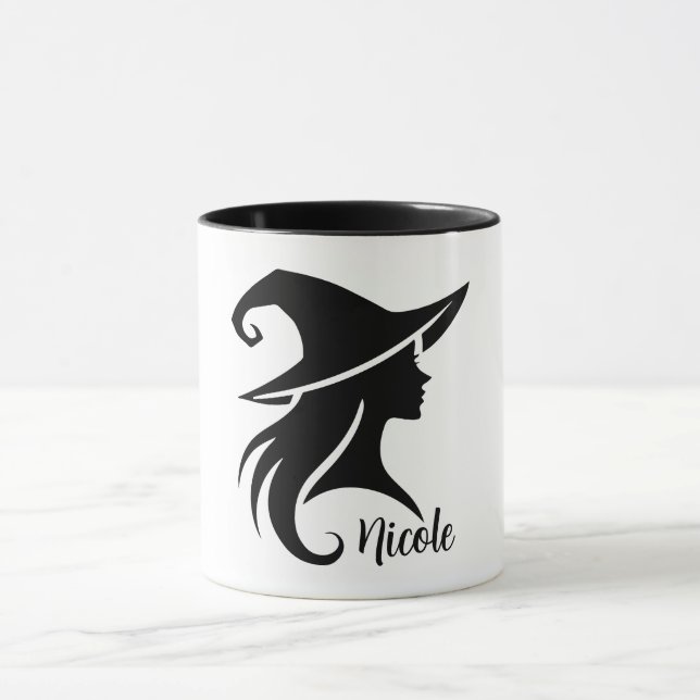 Black Hat Hexe Wiccan Hexen Halloween Tasse (Zentrum)