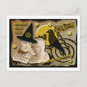 Black Hat Secret Society Post Card Postkarte