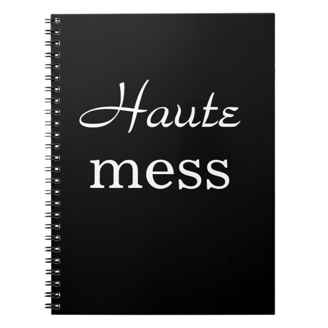 Black Haute-Mess-Notebook Notizblock (Vorderseite)