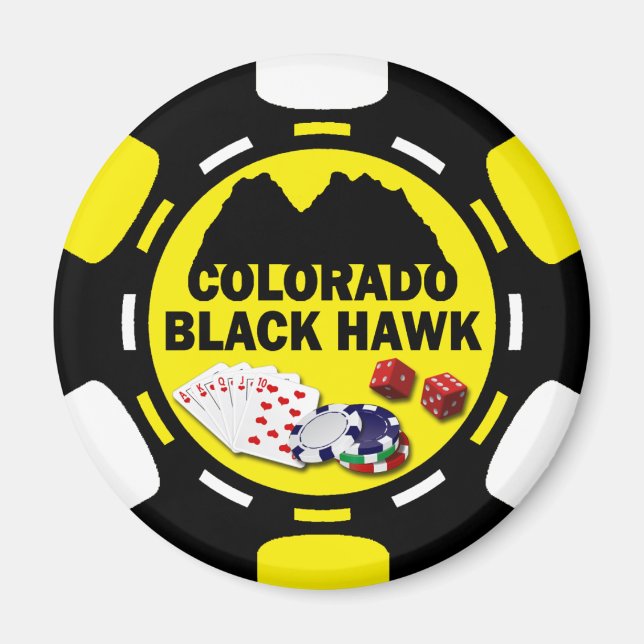 BLACK HAWK COLORADO POKER CHIP MAGNET (Vorne)
