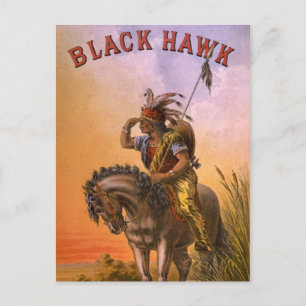 Black Hawk Native Amerikanische Ureinwohner Postkarte