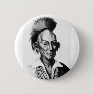 Black Hawk ~ Sac Sauk Indik Chief Button