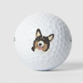 Black Headed Tricolor Corgi Golfball