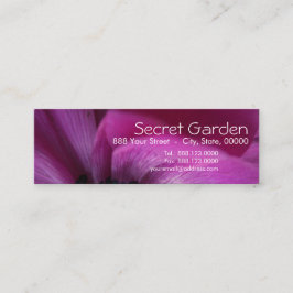 Black Heart 2 Anemone Floral Fotografy Business Mini Visitenkarte