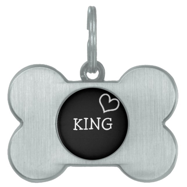 Black Heart Framed Pet Tag Tiermarke (Vorderseite)