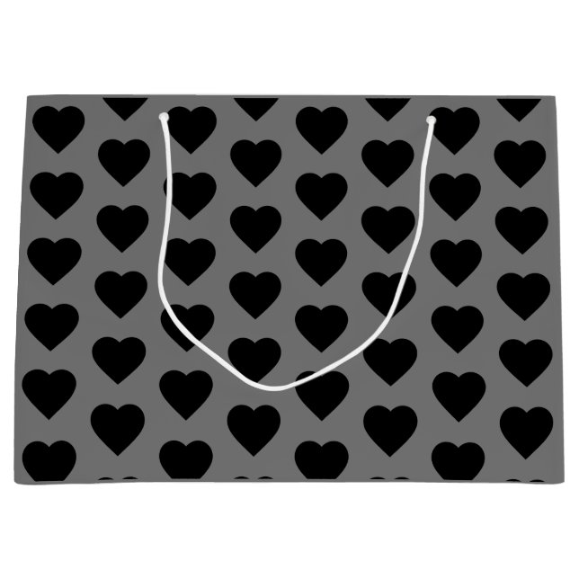 Black Hearts Geschenktasche Große Geschenktüte (Vorderseite)