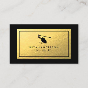 Black Helicopter Business Card Visitenkarte