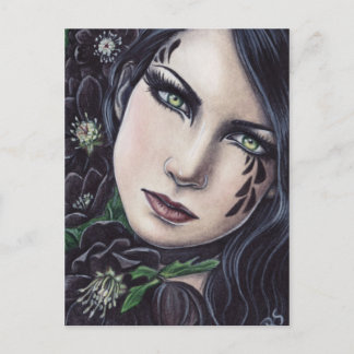 Black Hellebore Fantasy Postcard Postkarte