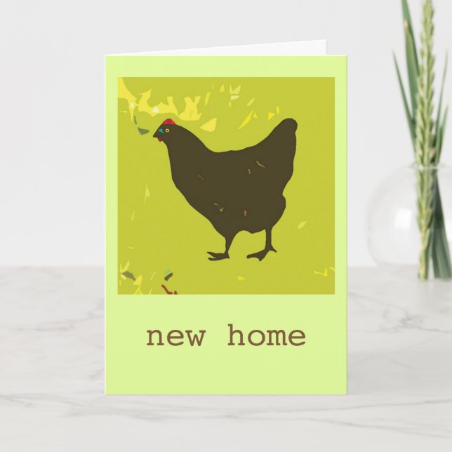 Black hen New Zuhause Card Karte (Vorderseite)