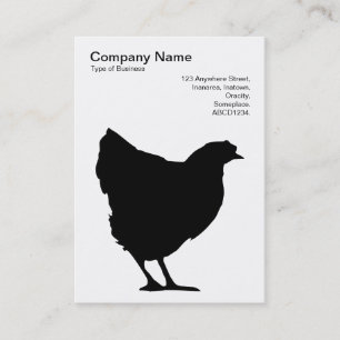 Black Hen Symbol - Schwarz auf Weiß Visitenkarte