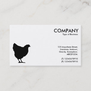 Black Hen Symbol - Weiß (Eggshell Card) Visitenkarte