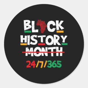 Black Heritage Black History Month 247365 Proud Runder Aufkleber