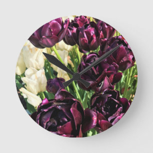 Black Hero Tulips, Oregon Runde Wanduhr