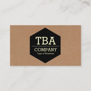 Black Hexagon - Pappe Visitenkarte