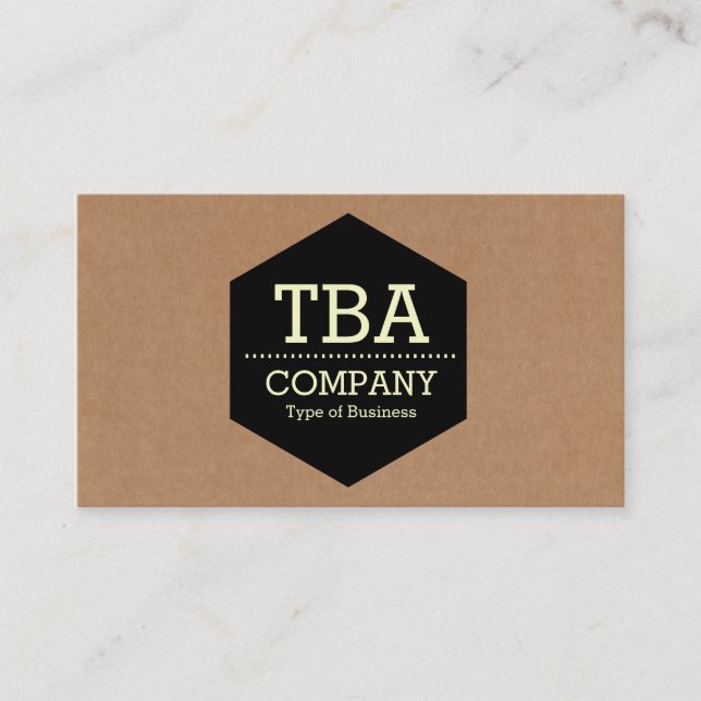 Black Hexagon - Pappe Visitenkarte (Vorderseite)
