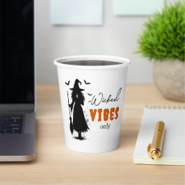 Black Hexe Silhouette - "Nur Wicked Vibes" - Pappbecher