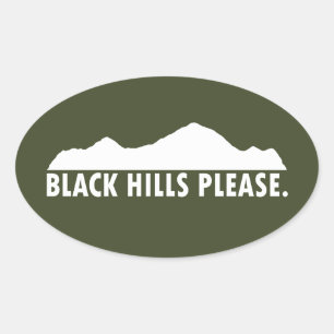 Black Hills Bitte Ovaler Aufkleber