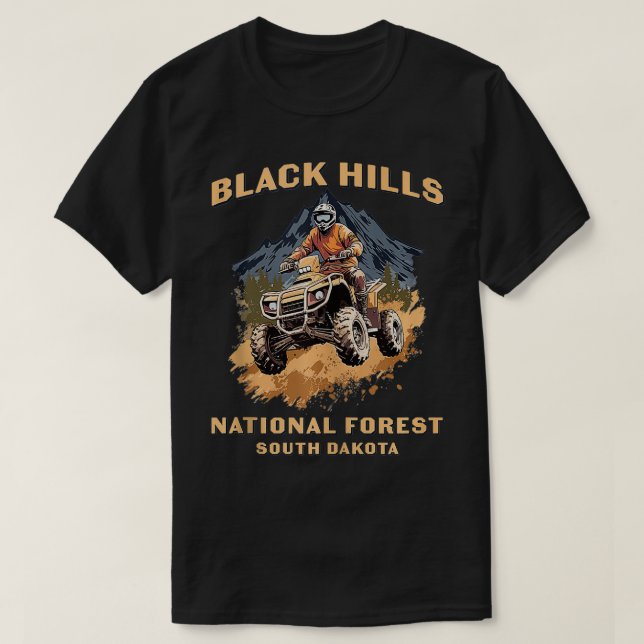 Black Hills National Forest ATV UTV OHV Quad Offro T-Shirt (Design vorne)