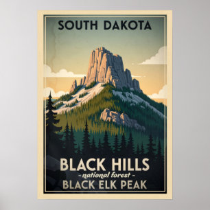 Black Hills Nationalpark Black Elk Peak V01 Poster