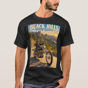 Black Hills South Dakota Chopper Motorrad Reise T-Shirt