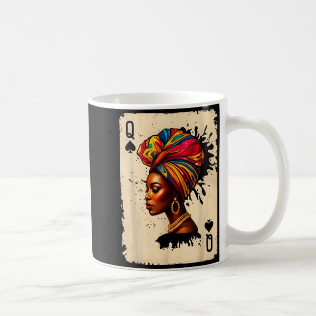 Black History African Melanin Queen Card Proud Gir Kaffeetasse (Rechts)