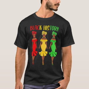 Black History Afro Melanin Queen Black Girl Magic T-Shirt