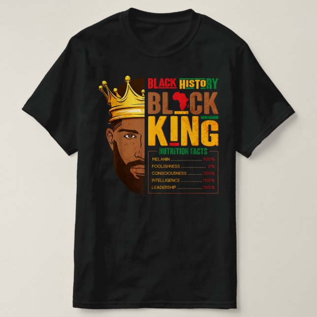 Black History Black King T-Shirt (Design vorne)
