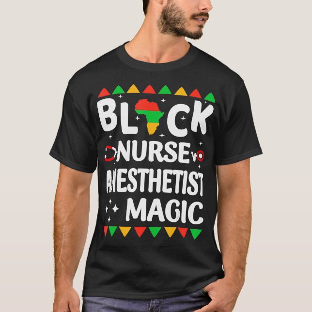 Black History CRNA Nurse Anesthetist African Ameri T-Shirt (Vorderseite)