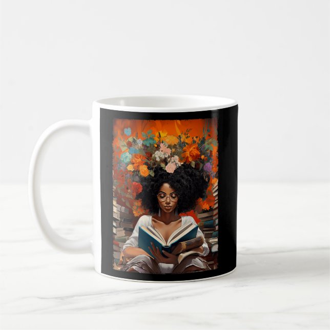 Black History Educated Book Melanin Queen Kaffeetasse (Links)