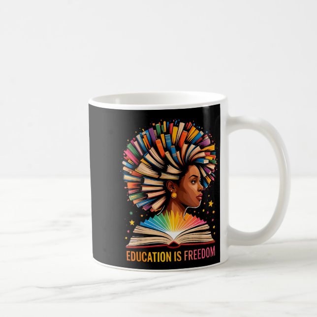 Black History Education Is Dom Books Black History Kaffeetasse (Rechts)