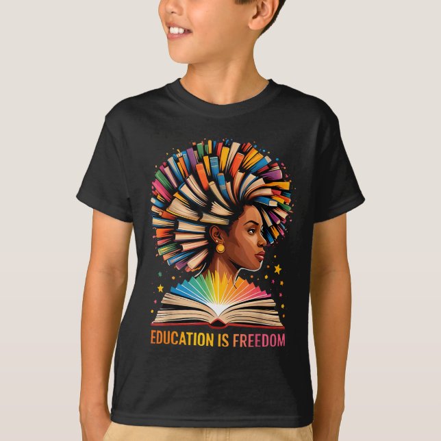 Black History Education Is Dom Books Black History T-Shirt (Vorderseite)
