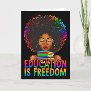 Black History Education Is Freedom Bücher Lehrer W Karte
