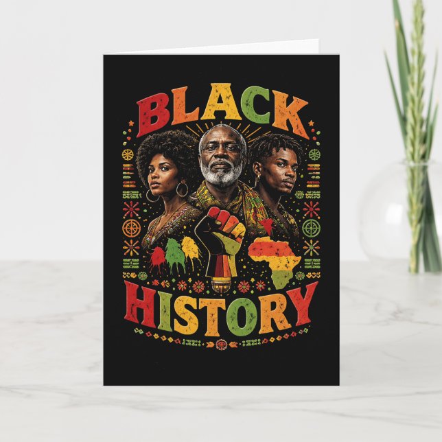 Black History Feiertagskarte (Vorderseite)