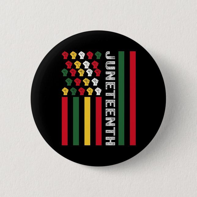 Black History Flag Afrikanischer Amerikaner seit 1 Button (Vorderseite)