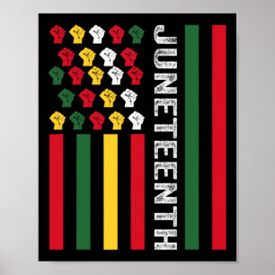 Black History Flag Afrikanischer Amerikaner seit 1 Poster