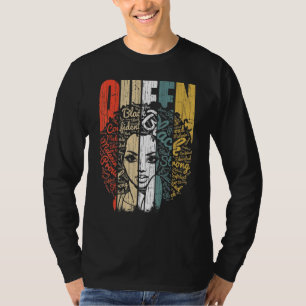 Black History for Women Educated Strong Black Que T-Shirt