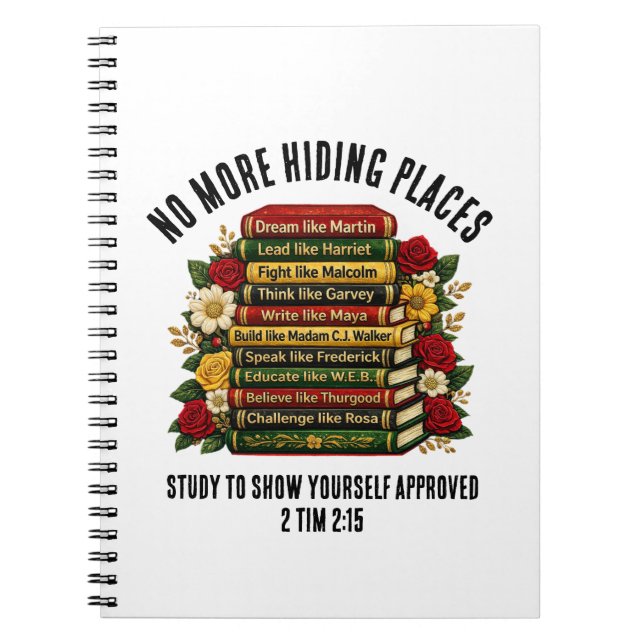 Black History Icons Heroes Christian Study Notizblock (Vorderseite)