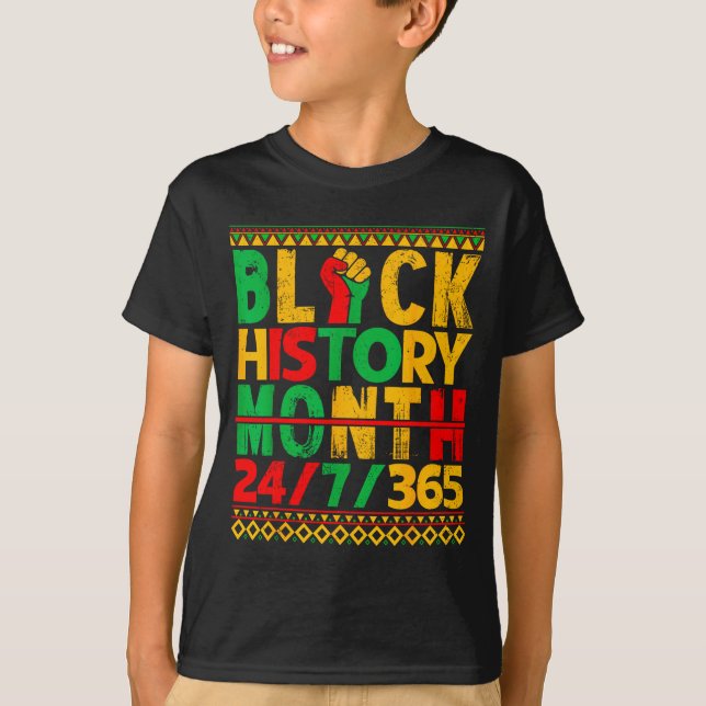 Black History Is American History African Men Wome T-Shirt (Vorderseite)