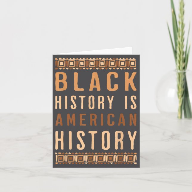 Black History Is American History Melanin Black Pr Karte (Vorderseite)