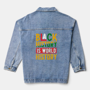 Black History is World History 2025 Tri-Blend Shi Jeansjacke