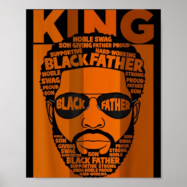 Black History King Father Melanin African American Poster (Vorne)