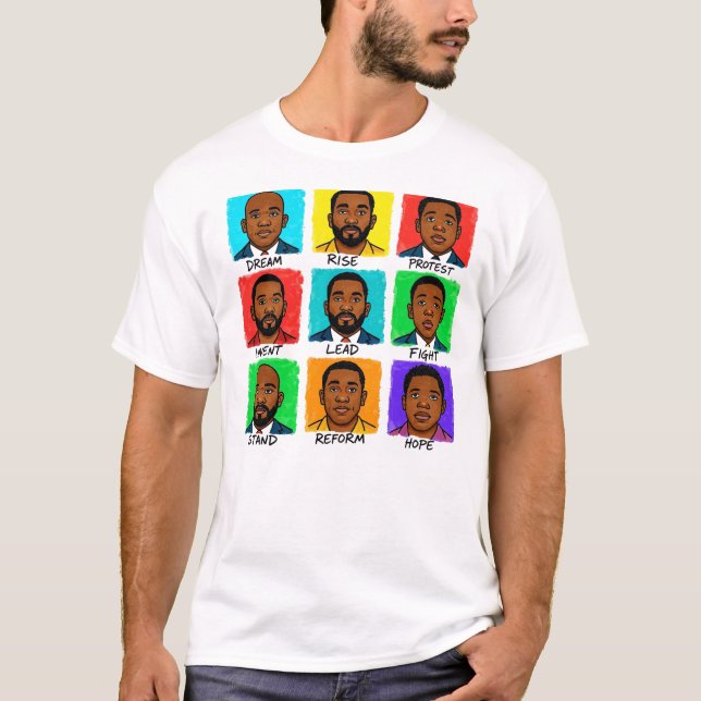 Black History Lessons Inspirational Art T-Shirt (Vorderseite)
