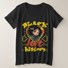 Black History Love Große Größe T-Shirt