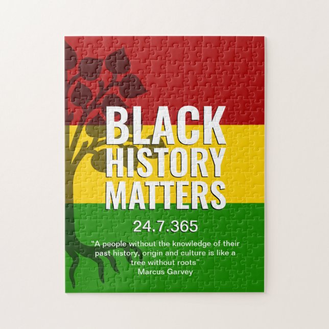 Black History Marcus Garvey Quote BHM Puzzle (Vertikal)